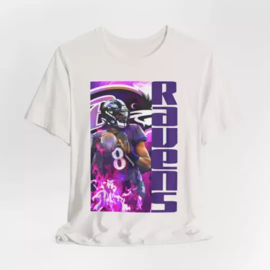 football Baltimore Fan Shirts Lamar Jackson Tee Shirt, Raven Game Day Football T-Shirt