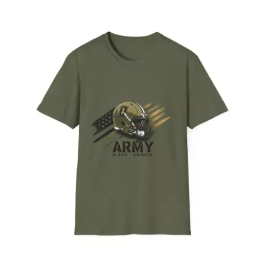 Army Black Football Unisex Softstyle T-Shirt, College Sports Tee, Game Day Football T-Shirt