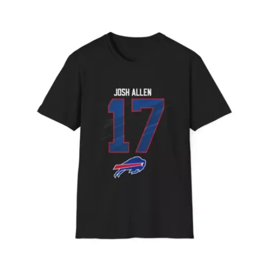 Josh Allen #17 Buffalo Unisex T-Shirt, Bills Football Tee, Sports Fan, Game Day Football T-Shirt
