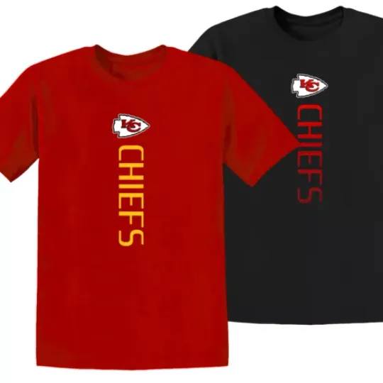 Kansas Chiefs Vertical Design T-Shirt - Game Day Football T-Shirt