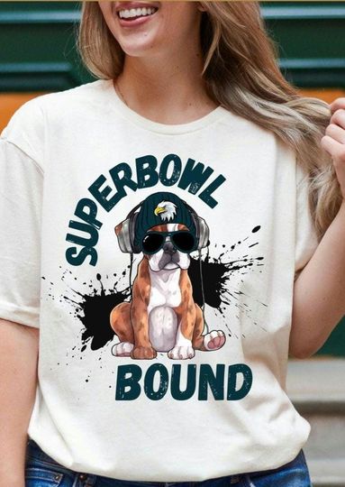 Philadelphias BullDog T-Shirt, Superbowl T-Shirt, Dog Lover Eagle Fans Gift, Eagle T-Shirt