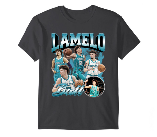 Vintage 90s Basketball Bootleg Style T-Shirt, LaMelo Ball Graphic Tee, LaMelo Ball Shirt, Retro Basketball Shirt, Unisex  T-Shirt