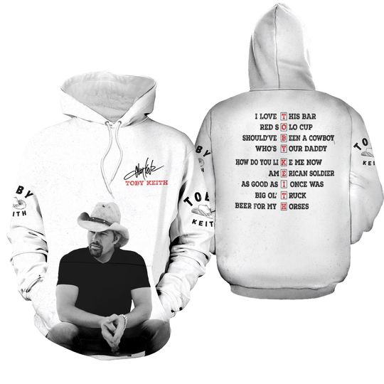 Toby Keith I Live This Bar Red Soup Who’s Your Daddy 3D Hoodie