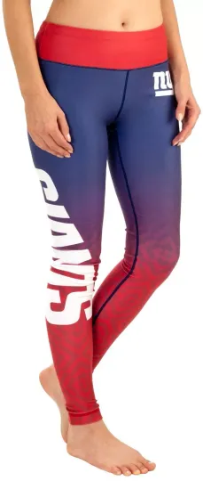 Football New York Gradient Print Leggings Women's, Giants Game Day Leggings