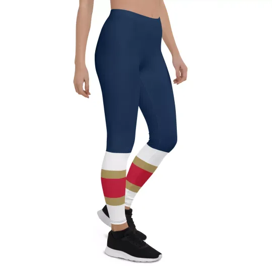 Florida Leggings, NHL Hockey Panther Leggings, Yoga Pants Game Day Leggings