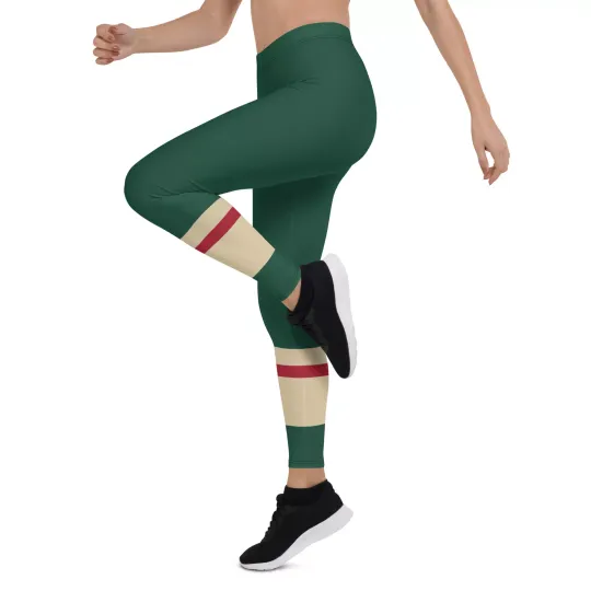 Minnesota Leggings, NHL Hockey Wild Yoga Pants, Game Day Leggings