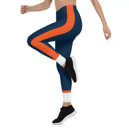 Denver-Broncos Leggings, football Football Bronco Yoga Pants, Game Day Leggings