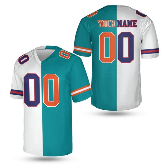 Discover Personalized Any Two Football Team, Custom Team Name And Number Football Jersey