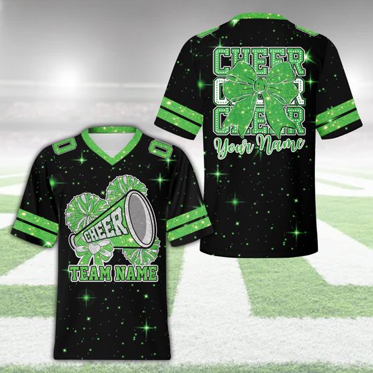 Discover Personalized Coquette Bow Cheer Football Jersey