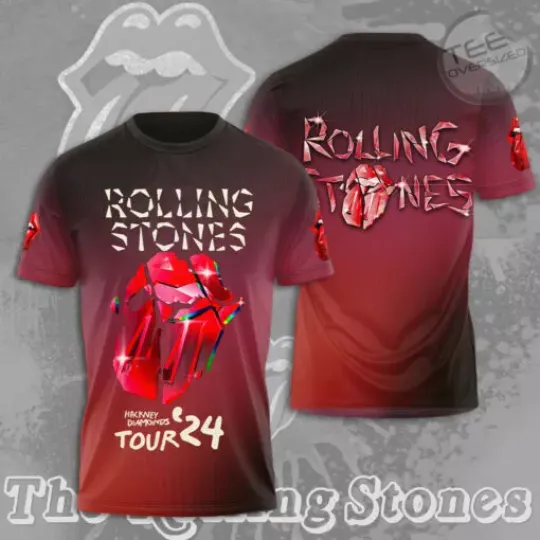 NEW-The Rolling Stones Hackney Diamonds Tour 2024 3D T-Shirt