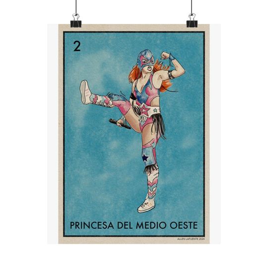 Chapell Roan Lollapalooza Wrestler Outfit Loteria Poster