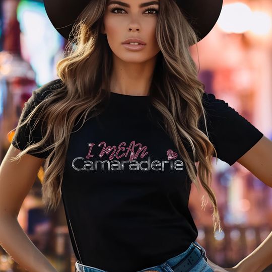 I Mean Camaraderie Rhinestone Shirt, Trendy Aesthetic Concert Apparel, Music Lovers Sweatshirt, Concert Tour Outfit, Pop Culture Gift