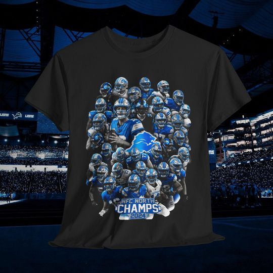 Discover Detroit Lions Shirt, NFC North Champions, Lions Fan Gift, Cotton Tee Shirt