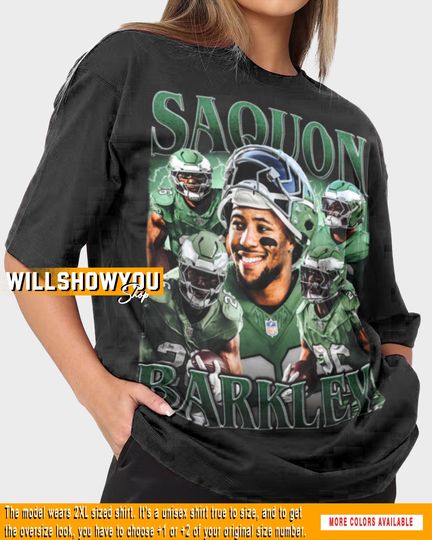 Limited Saquon Barkley Shirt professional American Football Player Graphic Tee Rap T-Shirt