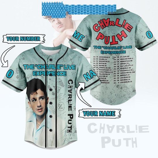 Charlie Puth The Charlie Live Experience Baseball Jersey, Gift For Her Him