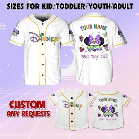 Mickey Head Best Day Ever Mardi Gras Jersey, Mickey Mardi Gras Shirt, Mardi Gras 2025 Disney Matching Jersey, Cute Disney Trip Shirt