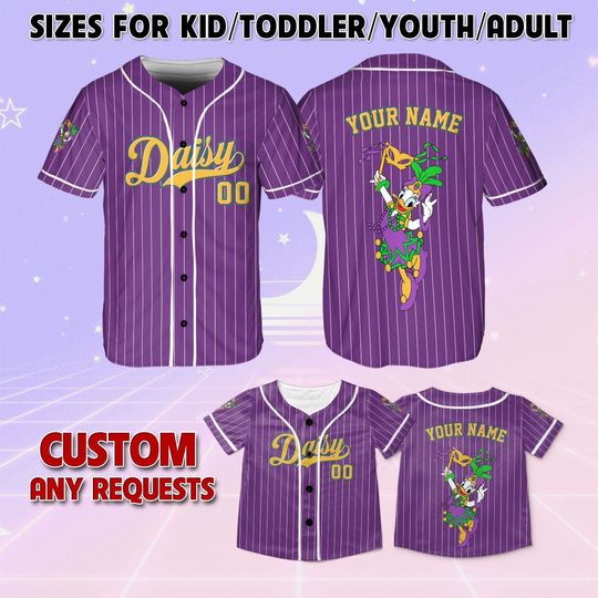 Mickey And Friends Daisy Mardi Gras Jersey, Mickey And Co Mardi Gras Jersey, Disneyland Family Fat Tuesday Shirt, Mardi Gras Carnival Shirt