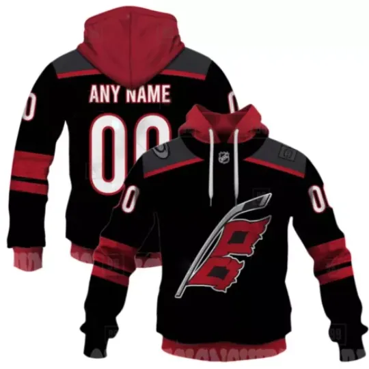 Personalized Carolina Hurricanes Hoodie Hockey Team Apparel Black Christmas Gift