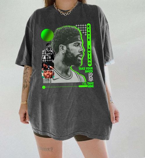 Kyrie Irving Tshirt Design, PNG Digital Download, Basketball Graphic Tees, Basketball DTF Transfer Print, Basketball Bootleg Shirt Designs.