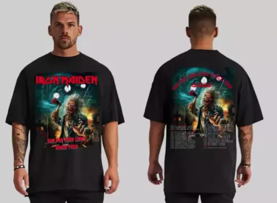IRON MAIDEN Run For Your Lives World Tour 2025 T SHIRT
