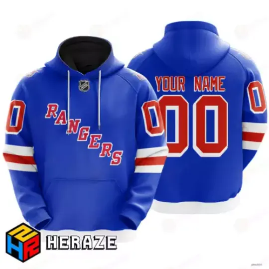 Custom New York Rangers Hoodie Personalized Name And Number for Ultimate Fan Gear