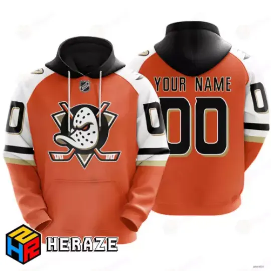 Anaheim Ducks Hoodie Custom Name And Number