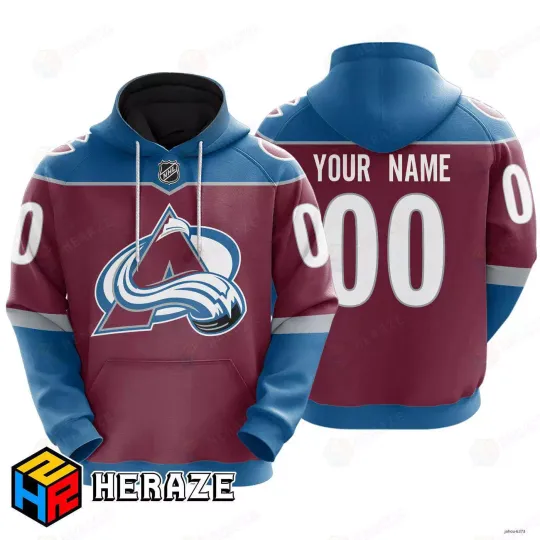 Colorado Avalanche Hoodie Custom Name And Number