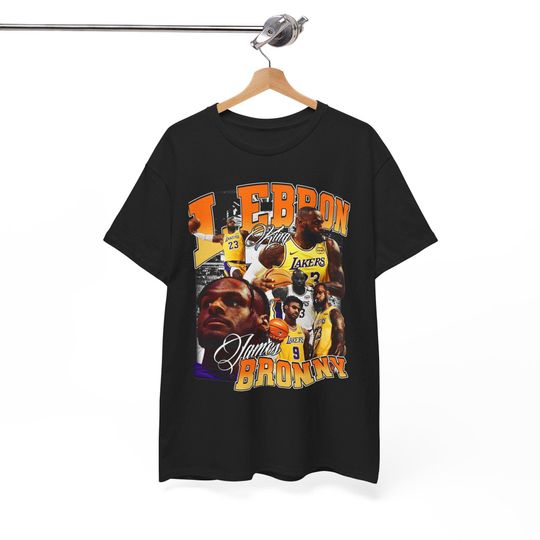 Lebron James v1 Los Angeles Lakers Shaq Bronny James Magic Johnson Pau Gasol Derek Fisher Anthony Davis Kobe Bryant Vintage T Shirt Bootleg