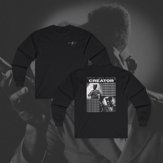 Tyler The Creator, Chromakopia, Shirt, Hip Hop, Album Cover Clothing, Long Sleeve Tee