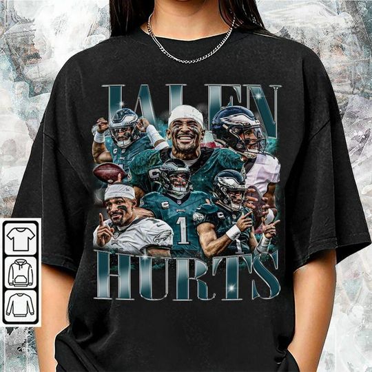 90s Bootleg Jalen Hurts Shirt, Football American Graphic Vintage, Football Inspired Gift Fan Unisex Shirt, Hoodie, Sweatshirt