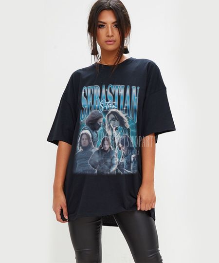 RETRO SEBASTIAN STAN Shirt, Sebastian Stan Homage Shirt Retro 90's, BUCKYY Bn Barnes, Sebastian Stan Homage Shirt Retro 90's, Actor Fan