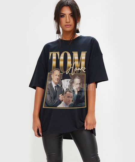 TOM HANKS Shirt | Tom Hanks Homage T-Shirt, Tom Hanks Vintage Bootleg Fans Merch, Funny Thomas Jeffrey Hanks, American Actor Retro 90s Gift