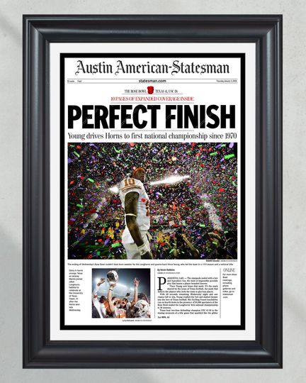 2005 Texas Longhorns 'Perfect Finish' Rose Bowl Victory (No Framed) Poster