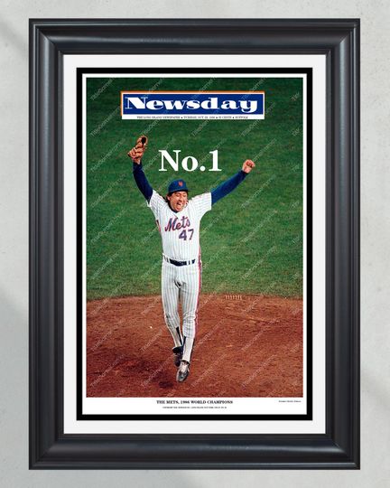 1986 NY Mets World Champions: 'No. 1' Victory Celebration (No Framed) Poster