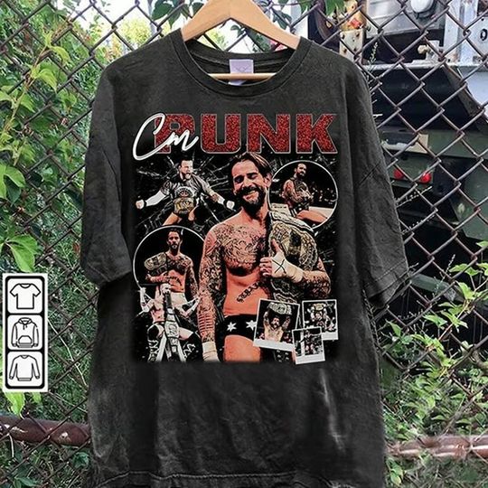 CM Punk Retro Y2K Unisex T-Shirt | cm Punk Fan Gift | Wrestling Entertainment Fan Shirt | cm Punk Fan Shirt | Wrestling Entertainment SmacDown RAW Fan Gift | Wrestling Entertainment Y2K Fan Shirt
