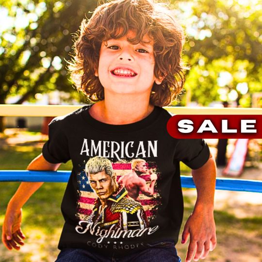 Vintage Style Cody Rhodes Kids T-Shirt Wrestling Entertainment Cody Rhodes Finish The Story Wrestling Cody Rhodes Kids Shirt