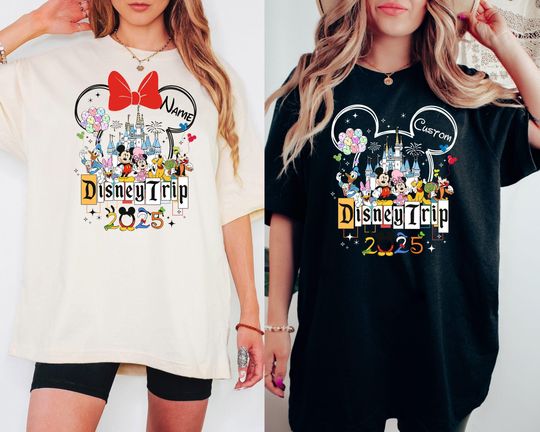 Personalized Disneyland 2025 Family Shirts, Custom Disney Trip Shirts, Disney 2025 Family Shirts, Disneyworld Shirts, Magic Kingdom Shirts