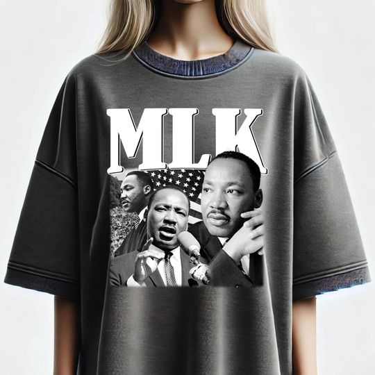 MLK Martin Luther King Png, MLK Bootleg Shirt Instant Download, Martin Luther King Sublimation Print, MLK Retro 90s Design for Shirt.