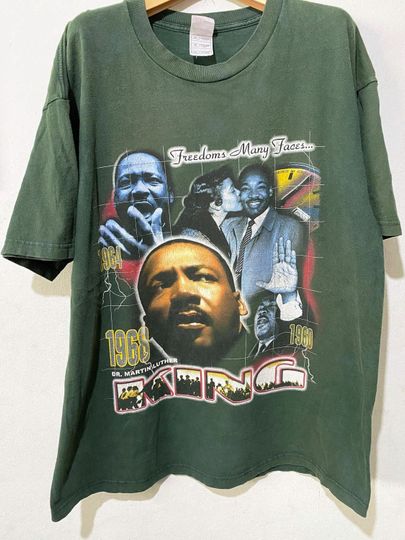 Vintage Martin Luther King Jr Shirt Size XL Martin Luther King MLK Rap Tee, Black History Tee