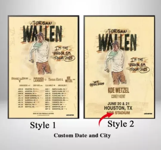 Wallen Western I’m The Problem Tour 2025  Poster