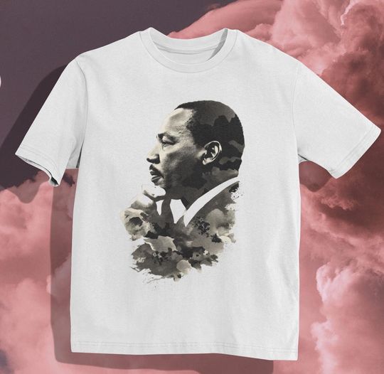 Martin Luther King Jr. T-Shirt  Inspirational Portrait of MLK, Civil Rights Leader Tee, Unisex Casual Wear