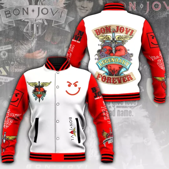 Bon Jovi Music Baseball Jacket For Fan