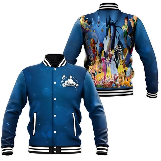 Aladin Beauty And The Beast Tinkle Bell Baseball Jacket