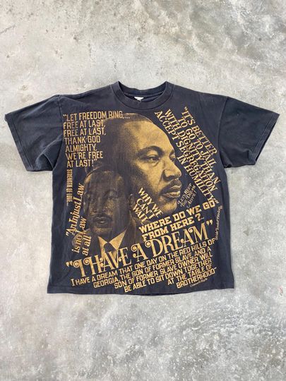 Vintage 90s Martin Luther King Jr All Over Print T-Shirt Size XL