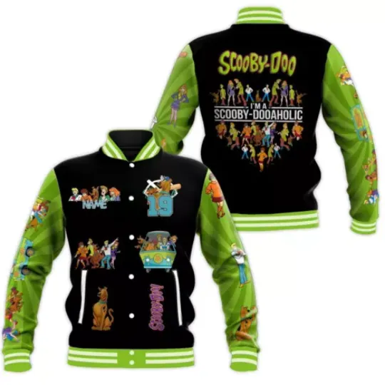 Personalized Scooby Doo Baseball Jacket