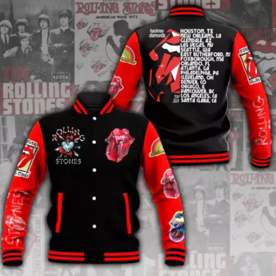The Rolling Stones Music Baseball Jacket For Fan