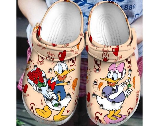 Cute Donald Duck Crocs Clogs, Disney Crocs, Donald Duck Cartoon Crocs, Donald Duck Clogs