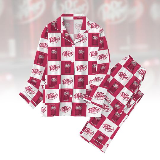 Dr Pepper Pajamas Set, Drinker Pajamas For Party, Dr Pepper Women Pajamas Set