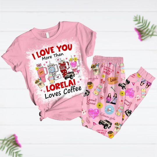Gilmore Girls Pajamas Set, Luke's Diner Pajamas Set, Lukes Coffee Pajamas Set, Stars Hollow Pajamas Set