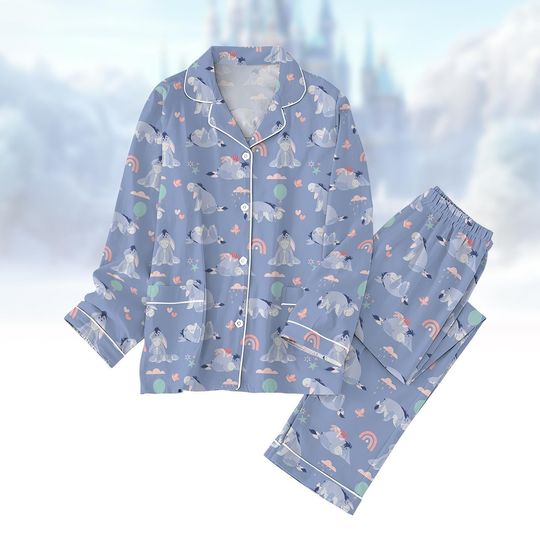 Disney Eeyore Pajamas Set, Cute Eeyore Pajamas Set, Pooh And Friends Pajamas Set, Disneyland Trip Pajamas Set